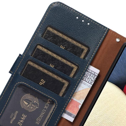 Khazneh wallet case for Sony Xperia 10 V blue brown 2