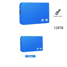 USB 3.0 bærbar ekstern harddisk 128 TB blå