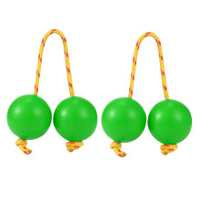 Handpercussion-Schüttelbälle mit gewebtem Seil, 2er-Pack