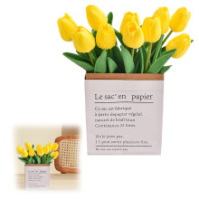 Tulipanes artificiales de poliuretano para decoración del hogar y eventos.