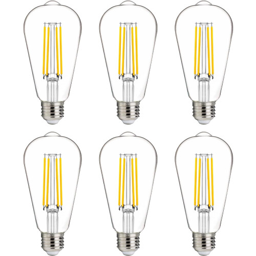 Żarówki Edisona ST19 4000K1000LM E26 8W6Pack