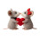 Valentinsdag-par-musefigur filt-hjerteornament 1