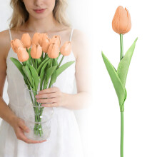 Konstgjorda tulpaner Realistiska PU-blommor för heminredning