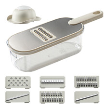 Cortador de verduras 7 en 1, acero inoxidable apto para uso alimentario, 1,5 L