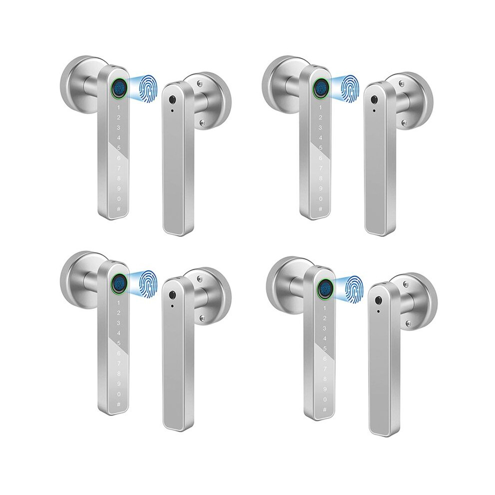 4X Door Lock Keyless Entry Door Lock Keypad Door Lock With Handle, Fingerprint Door Lock With Tuya App Wifi 6033108110504