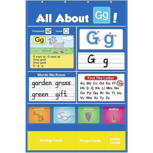 Alphabet Learning Pocket Chart for Kindergarten Literacy
