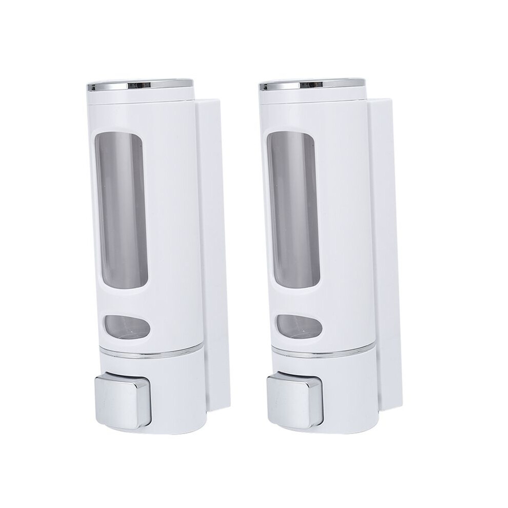 2X 400Ml Soap Dispenser Wall Mount, Manual Hand Shampoo Shower Gel Dispenser Lotion Container For Bathroom Kitchen 4712994839585
