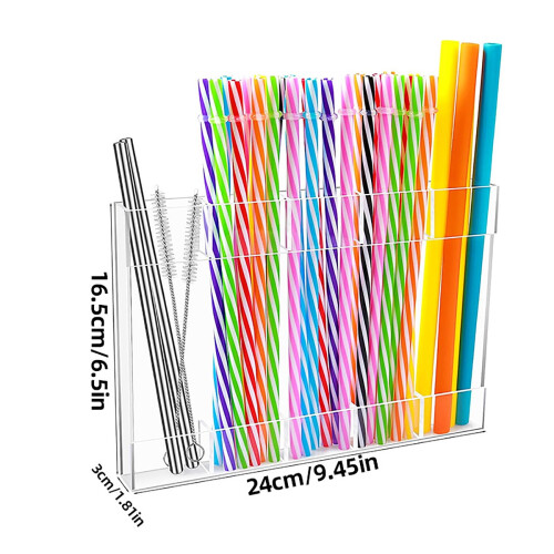 Acryl-Strohhalmhalter, transparent, 1 Stück