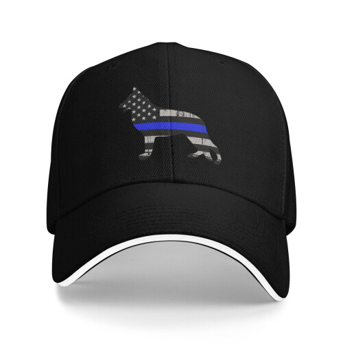 Duitse Herder Thin Blue Line K9 Baseball Cap