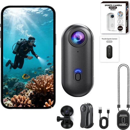 Κάμερα δράσης 4K με κάρτα 128GB, αδιάβροχη κάμερα κράνους