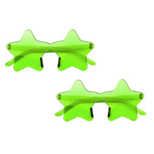 Sterrenzonnebril, transparant, snoepkleur, 2 stuks