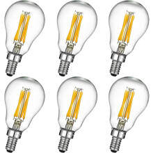 E12 dimbare LED-lamp warm wit 2700K 600LM 6W 6-pack