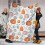 Flannel Pumpkin Throw Blanket Soft Sherpa59x51inch 1