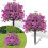 Artificial Topiary Ball Tree with Camellia Flowers Purple 1