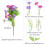 Blå UV-resistenta konstgjorda blommor utomhuspaket 7