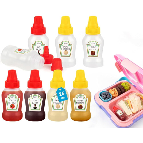 Sticle de ketchup etanșe, tip stropire, 25 ml, 8 buc.