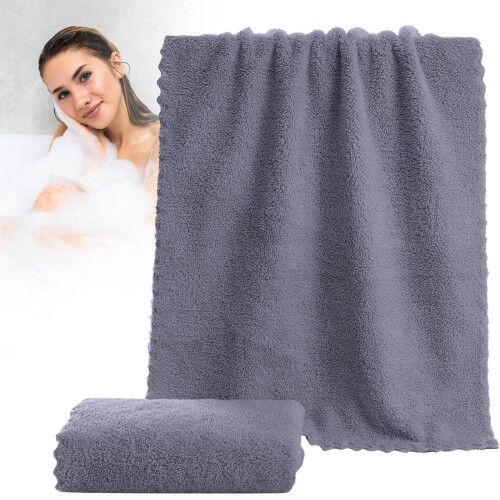 Πετσέτα Μπάνιου Coral Fleece Σκούρο Γκρι 3575cm