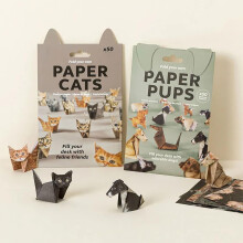 Kit de chats en papier origami - Ensemble de 50 feuilles en forme d'animaux