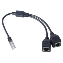 RJ45-Ethernet-Splitter-Adapter für Cat5/Cat6, Doppelport