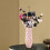 Glasert plastvase til blomsterarrangementer 1 stk 6