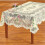 Toalha de mesa redonda de renda branca com estampa floral de rosas, 70 polegadas (178 cm). 1