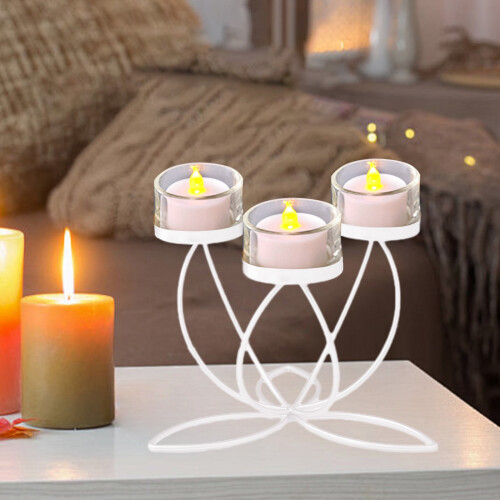 Iron Candle Holder3-Cup for Dinner Decor