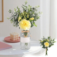Künstlicher Rosenstrauß, Seidenblumenarrangement, 14 x 10 Zoll