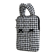 Laptoptas met strikdesign voor tablets en iPads, geruit