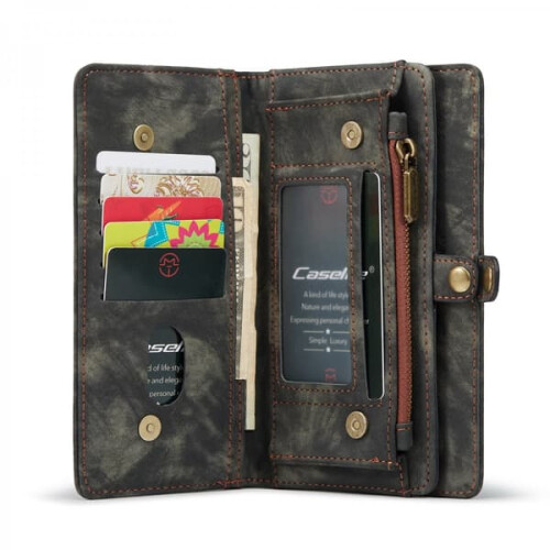 CaseMe wallet case for iPhone 13 Pro Max grey 2-slot 1