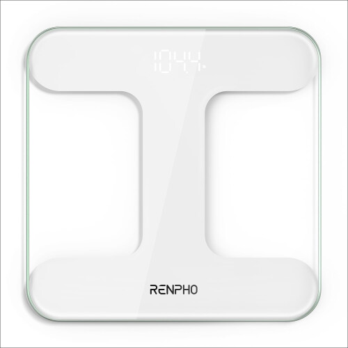 Digital badevægt Hærdet glas 400lb Hvid