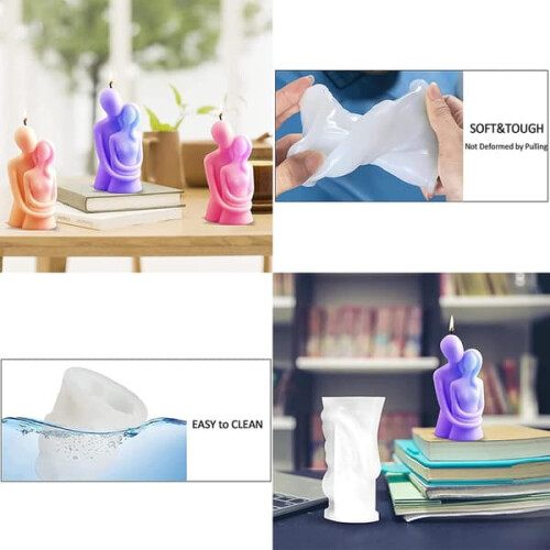硅胶蜡烛模具 情侣拥抱造型 1件 1