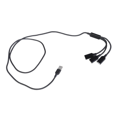 Cabo divisor USB macho para 3 fêmeas de 1 m