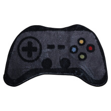 Alfombrilla de baño con diseño de mando de videojuegos, suave, afelpada, antideslizante y absorbente.
