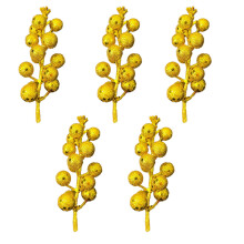 Lametta-Kranz mit künstlichen Beeren (5 Stück)