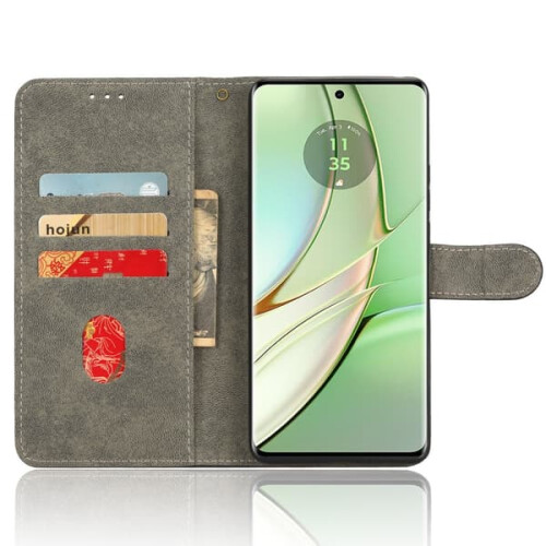 Motorola Edge 40 5G wallet case PU leather green 1
