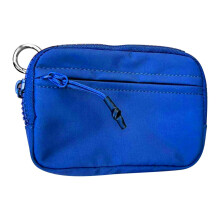 Carteira chaveiro de nylon com bolsos com zíper (1 unidade)