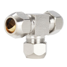 Raccord de compression pneumatique en laiton de type T (1 pièce)