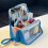 Standing Makeup Bag Waterproof Rigid Cloth 9.06 x 2.56 x 6