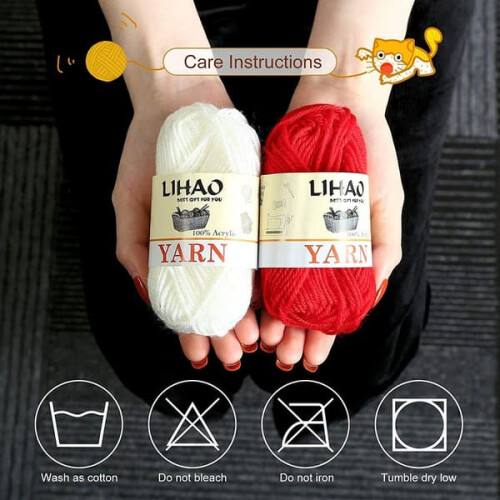 Acrylic knitting and crochet yarn spools 12-pack 26 m 2
