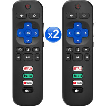 Controle remoto de substituição para TVs TCL, ONN e Hisense (pacote com 2 unidades)