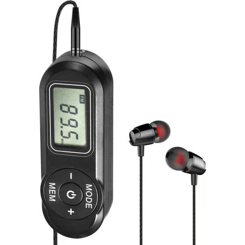 Φορητό ραδιόφωνο FM με οθόνη LCD ψηφιακού συντονισμού και ζώνη