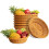 Runder Brotkorb aus Weide, braun, 6er-Pack 1