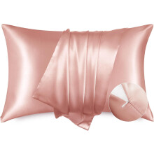 Federa in raso con cerniera, misura Queen Size, 20x30 pollici, confezione da 2