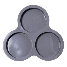 Moules à œufs en silicone pour friteuse à air, gris, 3 cavités