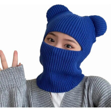 Gorro de inverno tricotado com capuz para mulheres