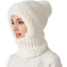 Gorro de inverno feminino com forro de lã