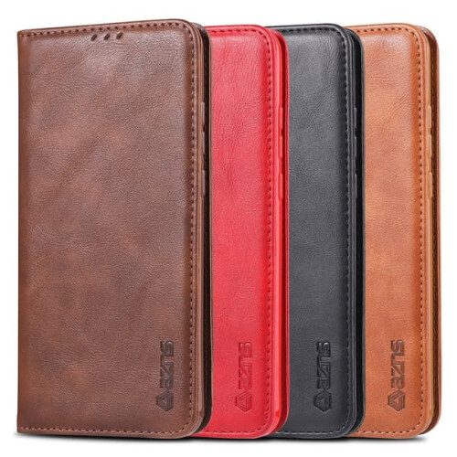 AZNS Wallet Case for Huawei P Smart 2019 Red 1