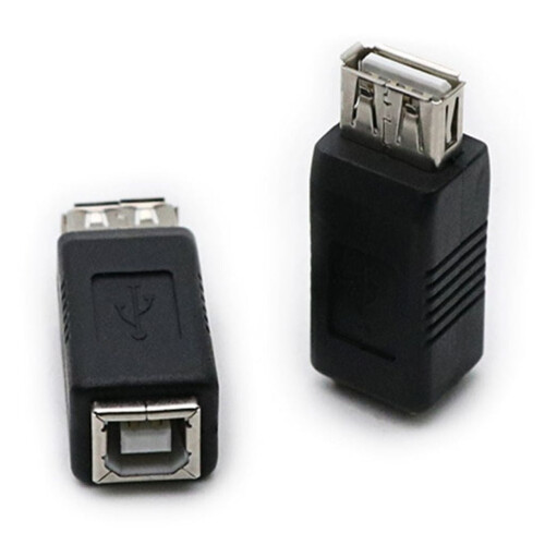 USB 2.0 Type A female naar Type B female adapter (2 stuks)