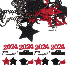 Maisiúcháin Páipéir Confetti Céime Dearg le haghaidh Cóisir 2024