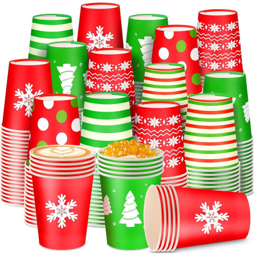 Gobelets jetables de Noël 8 oz (300 pièces)